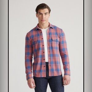Quince Pink and Blue Plaid Button-Down Shirt - Men's